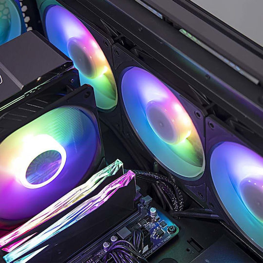 CoolerMaster Ventilator Pentru Carcasă MOBIUS 140P (1900rpm / 76.5cfm) cu Iluminare ARGB și Conexiune 4-Pin PWM