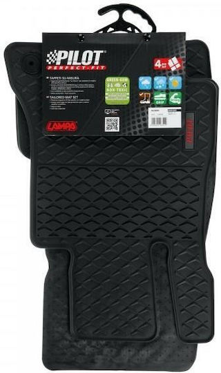 Lampa Set of Front and Rear Mats 4pcs for Mercedes-Benz E Class Black