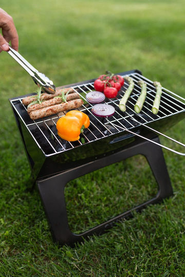 Blaupunkt Rostfreier Stahl Tragbar Holzkohlegrill 42.5cmx26.5cm