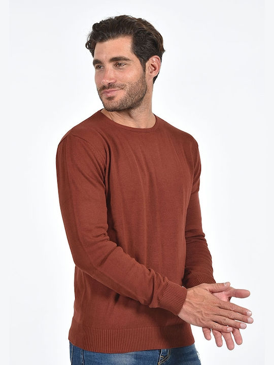 Clever Men's Long Sleeve Sweater Orange