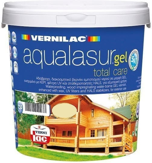 Vernilac Aqualasur Gel Βερνίκι Εμποτισμού 608 Καρυδιά Σκούρα Σατινέ 750ml