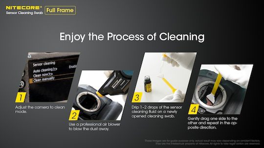 NiteCore Sensor Cleaning Swabs 24mm for Full Frame Sensor-Reinigung