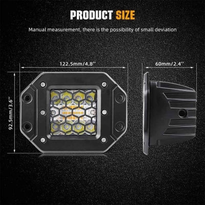 Τετράγωνοι Προβολείς Αυτοκινήτου LED Mazda 2 Mercedes-Benz V Mitsubishi Pick-up 10 - 30V με Λευκό Φωτισμό 2τμχ