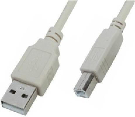USB 2.0 Kabel USB-A-Stecker - USB-B-Stecker Weiß 5m 04.001.0405