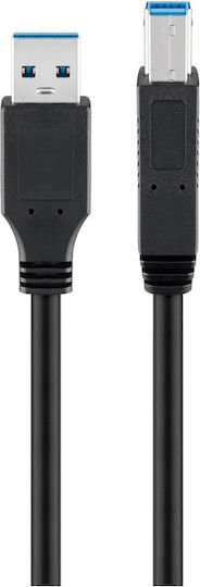 Goobay USB 3.0 Kabel USB-A-Stecker - USB-B-Stecker Schwarz 5m 96119