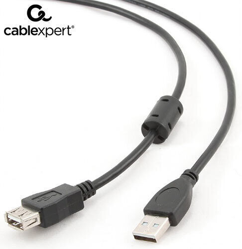 Cablexpert USB 2.0 Kabel USB-A-Stecker - USB-A-Buchse Schwarz 3m USB-EXT-3M