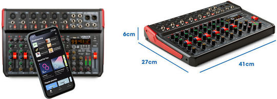 Vonyx VM-KG10 172.598 Аналогов Комбайнер 10 канала / 10 XLR входове & Bluetooth