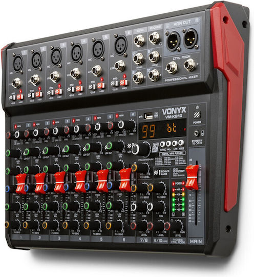 Vonyx VM-KG10 172.598 Аналогов Комбайнер 10 канала / 10 XLR входове & Bluetooth