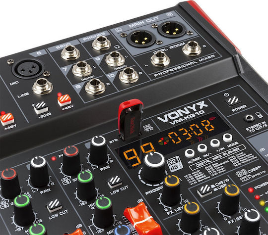 Vonyx VM-KG10 172.598 Аналогов Комбайнер 10 канала / 10 XLR входове & Bluetooth