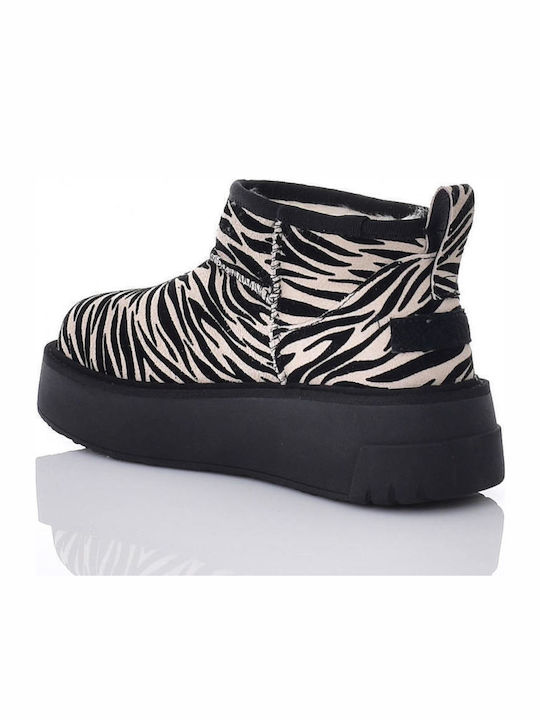 Wildleder Stiefeletten Damen Weiß