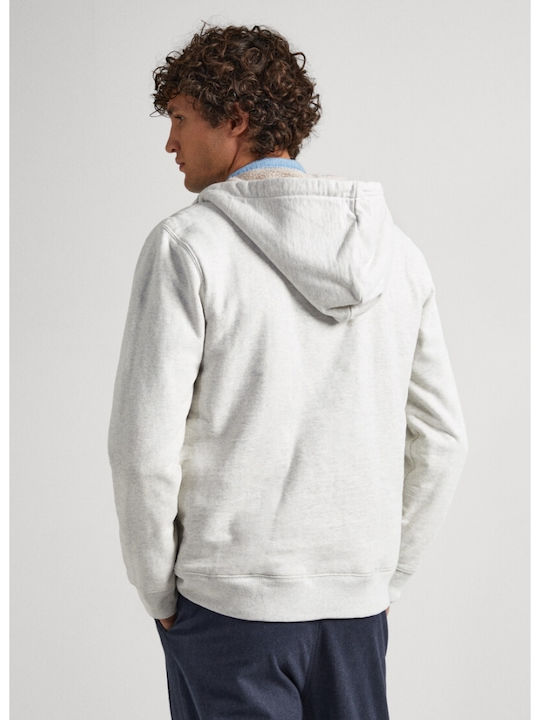 Pepe Jeans Men's Sweatshirt Jacket with Hood Gray