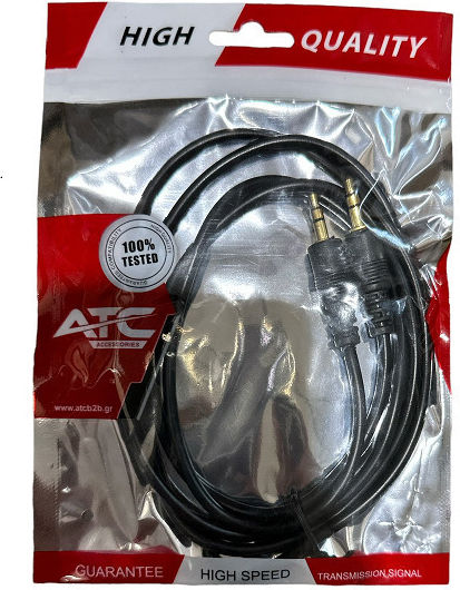 ATC Cablu De Sunet Jack 3,5 Mm Male - 3,5 Mm Male Negru 2,5m 02.008.0057