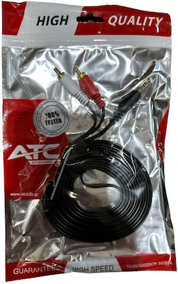 ATC 3.5mm male - RCA male Cable Black 2.5m (02.008.0068)