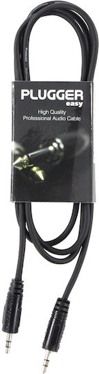 Plugger Καλώδιο Ήχου 3.5mm male - 3.5mm male Μαύρο 1.5m