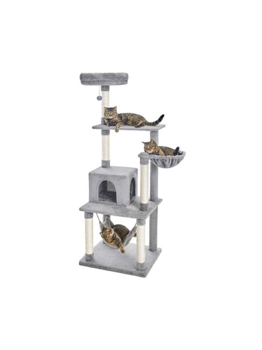 Animal Cat Scratching Post Cat Trees Gray 5 levels 60x48x170cm