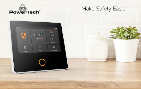 Powertech Ασύρματο Σύστημα Συναγερμού με Ανιχνευτή Κίνησης , Αισθητήρα Πόρτας , 2 Τηλεχειριστήρια και Κέντρο (Wi-Fi)