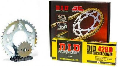 DID Chain & Sprocket Kit (14-42-420) for Kawasaki ZX 130