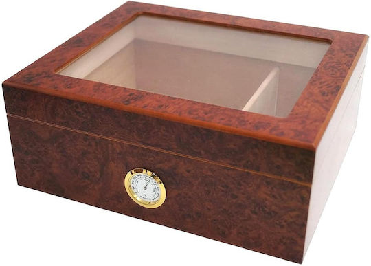 Grand Value Holz Schaukasten Befeuchter für Zigarren 25 mit Hygrometer 26cmx22cmx10.8cmcm.