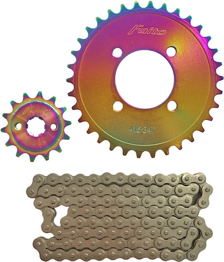Faito Chain & Sprocket Kit (14-34-415) for Honda Astrea Grand 100