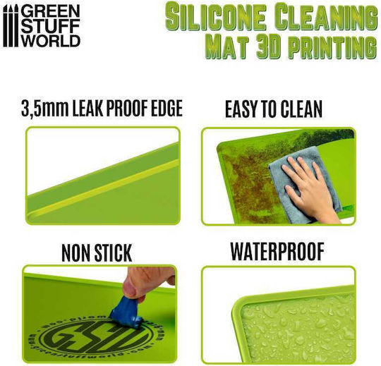 Green Stuff World Silicone Cleaning Mat Kutter Modellierung 1Stück