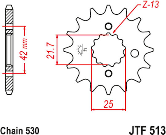JT Sprockets Pinion față pentru Suzuki GSX 1400