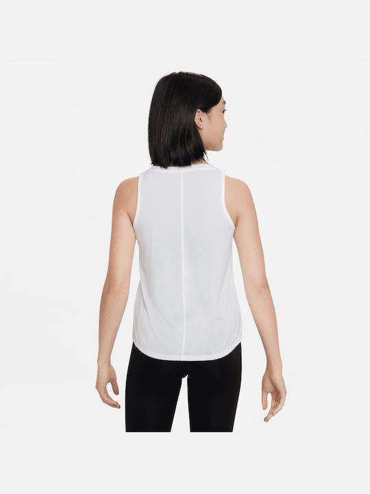 Nike Bluză pentru copii Fără mâneci Albă Dri-fit Training Tank Top Big