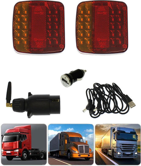 Σετ Φώτα Τρέιλερ LED με Μαγνήτη 24V 2τμχ