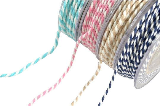 Kappa Decor Κορδόνι Βαμβακερό Γαλάζιο 3mm x 25m