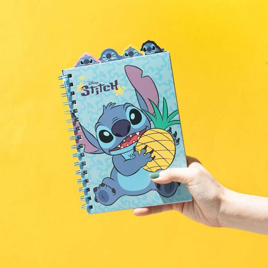 Grupo Erik Σημειωματάριο Σπιράλ A5 80 Φύλλων Ριγέ Lilo & Stitch Tropical