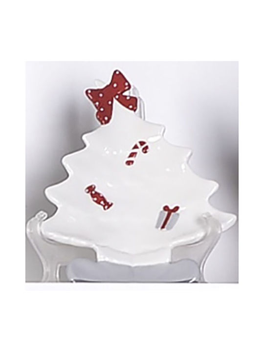 Iliadis Set Christmas Plates White L23xW18xD4cm. 4pcs