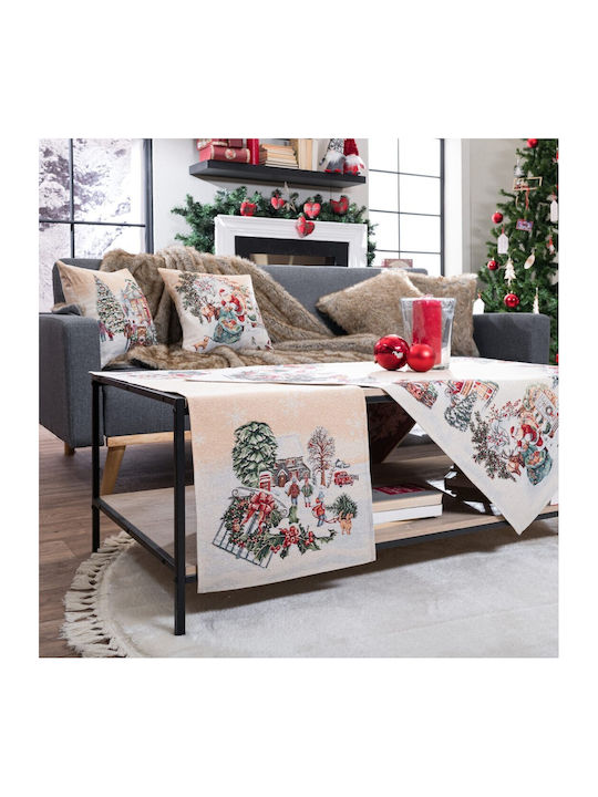 Teoran Set Christmas Tablecloths Square Plastic Multicolored 2pcs