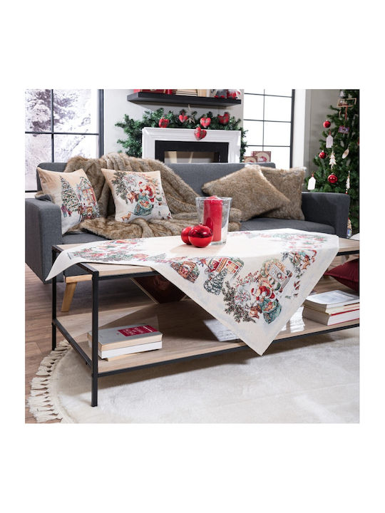 Teoran Set Christmas Tablecloths Square Plastic Multicolored 2pcs