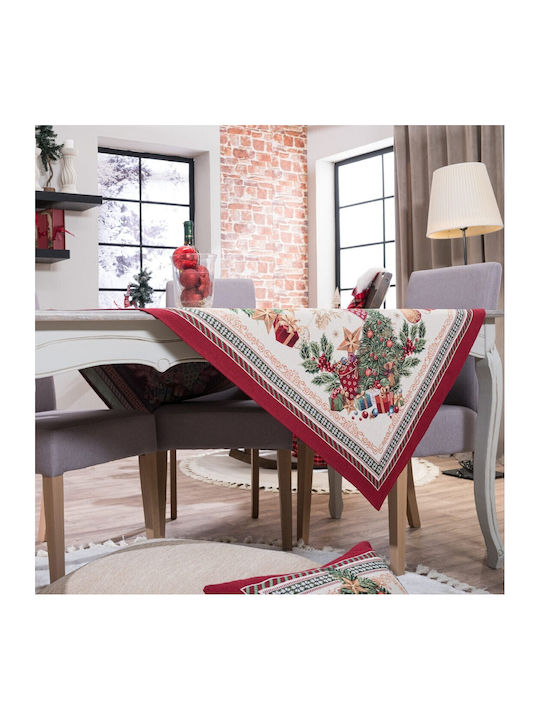 Teoran Weihnachtlich Tischtuch Stoff Mehrfarbig L180xB140cm.