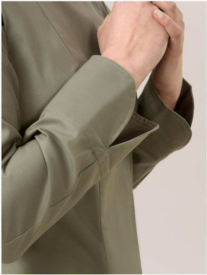 Le Nouveau Chef Haina Bucătar Femeie Kaki cu Mânecă lungă Lynn