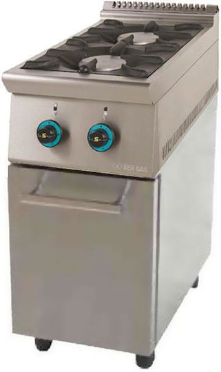 Sergas FC2S9 (with Cabinet) LPG Cooktop Double 14kW 42.5x90x85cm