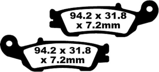 EBC Plăcuțe De Frână Pentru Motociclete Înainte Pentru Yamaha YZ 250 YZ 125