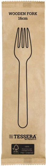 Tessera Fork Disposable Wooden 100pcs