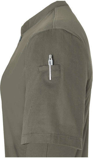 Karlowsky Bluse Koch Damen Khaki mit Kurzärmelig