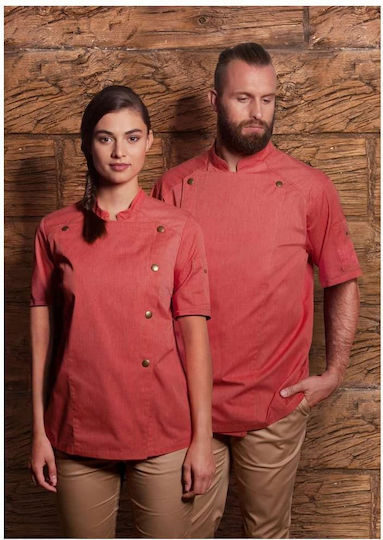 Karlowsky Mantel Koch Unisex Rot mit Kurzärmelig