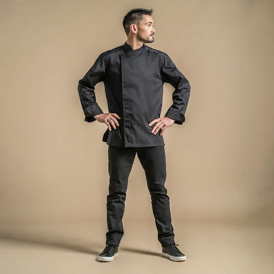 Clement Design Σακάκι Σεφ Unisex Γκρι με Μακρύ Μανίκι Murano