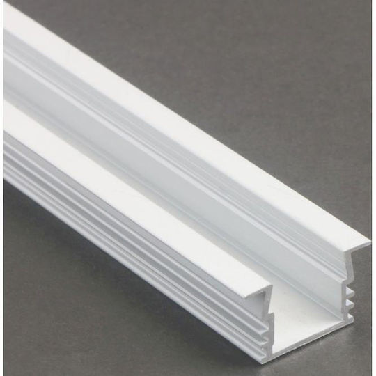 Geyer Вграден Алуминиев Профил за LED Лента 200x2.1x1.2см.