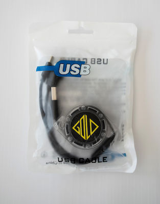 GoldTouch Nutrition Flat USB to Lightning / Type-C / micro USB Cable Μαύρο 1m