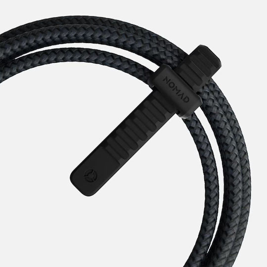 Nomad Kevlar Плетена USB към Lightning / micro USB / Type-C Кабел Сив 1.5м (NM01325185)