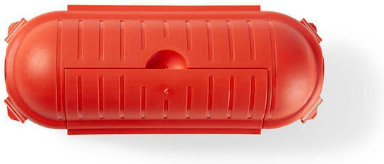 Nedis Surface Mounted Electrical Box IP44 in Orange Color