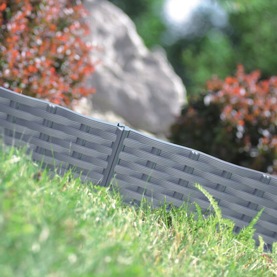 Prosperplast Plastic Garden Hedge in Brown Colour 18.65cm x 3.9m 5 Pieces