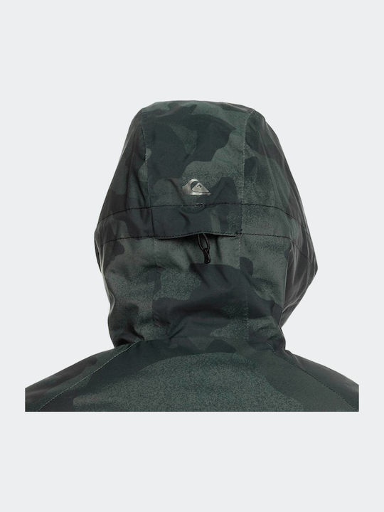 Quiksilver Mission Printed Block EQYTJ03403-KVJ3 Ανδρικό Μπουφάν για Σκι & Snowboard Μαύρο