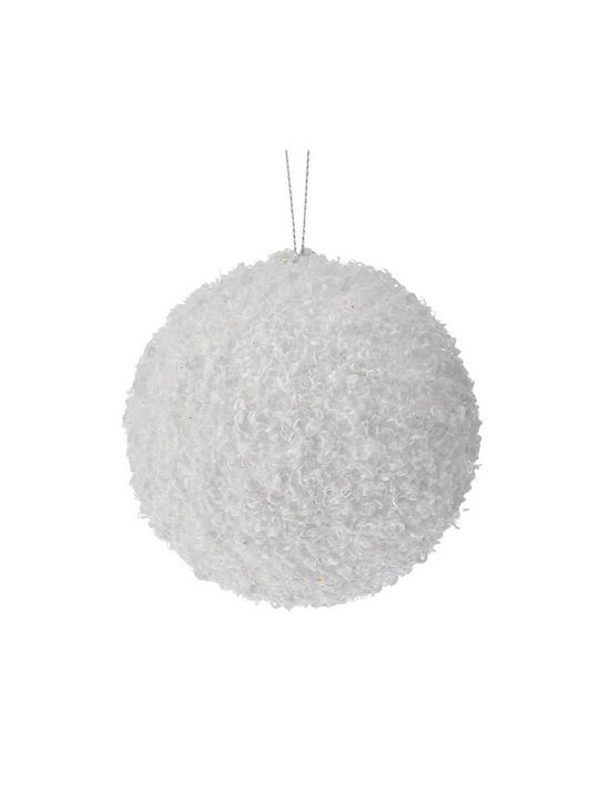 Iliadis Christmas Plastic Ball Ornament White 6cm