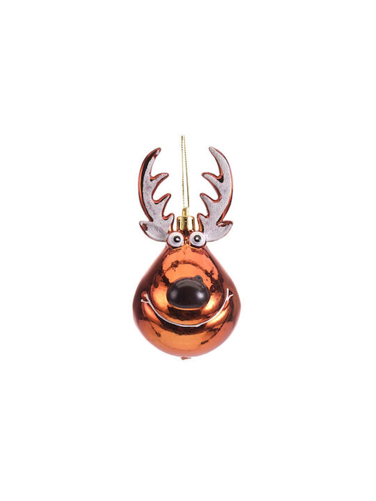 Kaemingk Christmas Glass Reindeer Ornament Brown 11.5x5.5cm