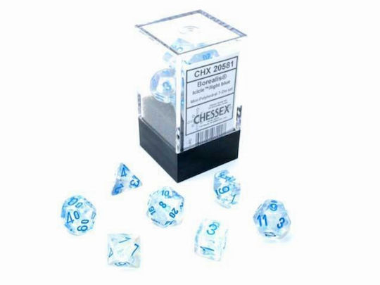 Chessex Dungeons & Dragons Borealis Luminary Icicle Dice 20581