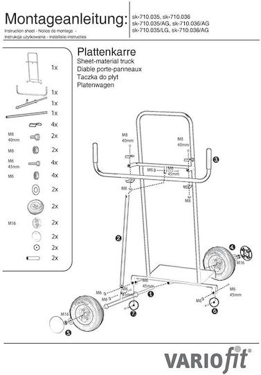 Variofit Lifting & Pulling Equipment for Load Weight up to 250kg in Blau Color